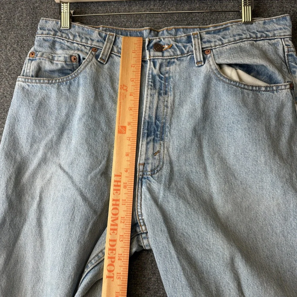 Vintage Levis 550 Jeans Mens 34x36 Light Wash Denim USA Baggy Wide Leg Relaxed